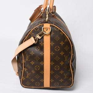 極美品 LOUIS VUITTON ルイヴィトン モノグラム キーポルバンドリエール50 ブラウン M41416 ボストンバッグ 中古 4a007752