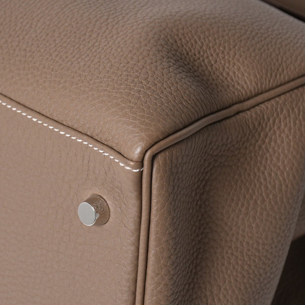新品同様 HERMES エルメス Maxi Kelly 42 マキシケリー 42 ハンドバッグ W刻印 トゴ エトゥープSV金具 内縫い 中古 4a007854