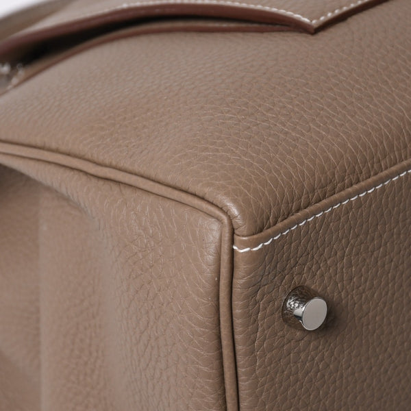 新品同様 HERMES エルメス Maxi Kelly 42 マキシケリー 42 ハンドバッグ W刻印 トゴ エトゥープSV金具 内縫い 中古 4a007854