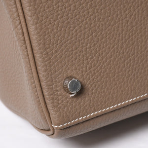 新品同様 HERMES エルメス Maxi Kelly 42 マキシケリー 42 ハンドバッグ W刻印 トゴ エトゥープSV金具 内縫い 中古 4a007854