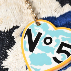 極美品 CHANEL シャネル チェーントートバッグ A31932 10番台 夜間飛行 刺繍 ココマーク デニム エンブロイダリー 中古 4a007858