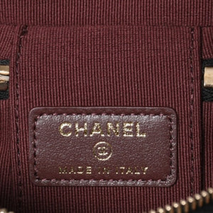 極美品 CHANEL シャネル クラシック ミニ バニティ バッグチャーム ランダム番台 キャビアスキン ブラック ゴールド金具 中古 4a007782