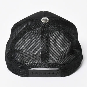 極美品 CHROME HEARTS クロムハーツ TRUCKER CAP トラッカーキャップ OS 53-60cm ブラック メッシュ 新型 中古 4a007946