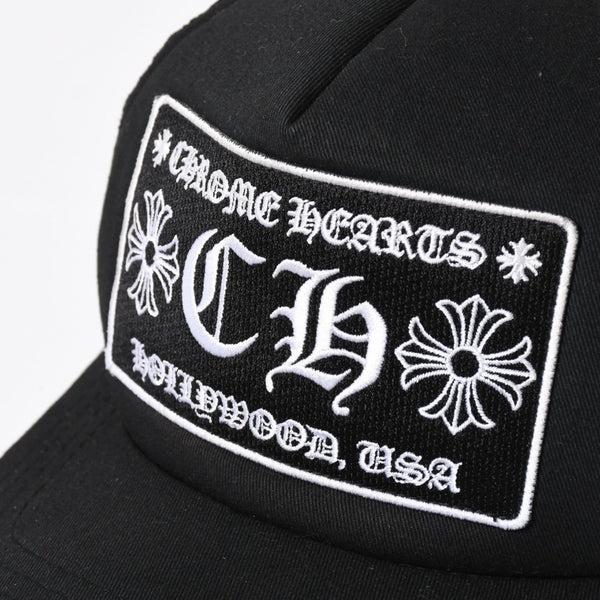 極美品 CHROME HEARTS クロムハーツ TRUCKER CAP トラッカーキャップ OS 53-60cm ブラック メッシュ 新型 中古 4a007946