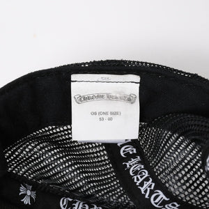 極美品 CHROME HEARTS クロムハーツ TRUCKER CAP トラッカーキャップ OS 53-60cm ブラック メッシュ 新型 中古 4a007946