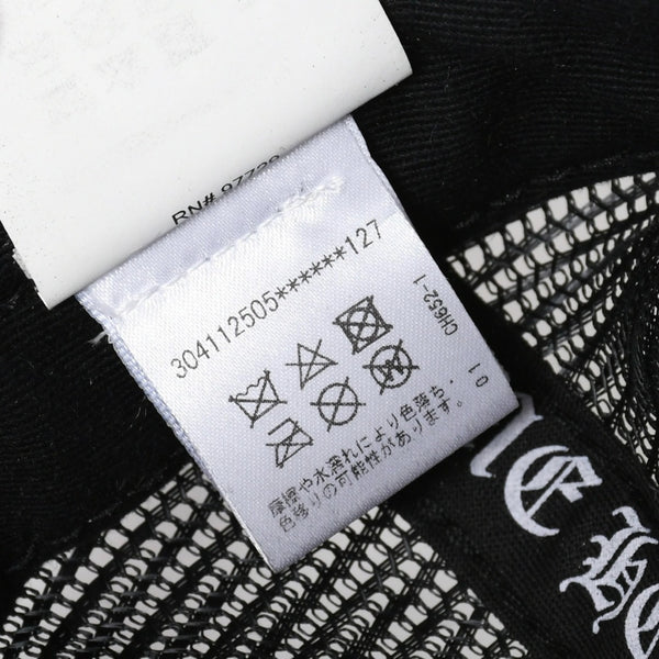 極美品 CHROME HEARTS クロムハーツ TRUCKER CAP トラッカーキャップ OS 53-60cm ブラック メッシュ 新型 中古 4a007946