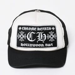 CHROME HEARTS クロムハーツ TRUCKER CAP トラッカーキャップ OS 53-60cm ブラック ホワイト メッシュ 美品 中古 4a007956
