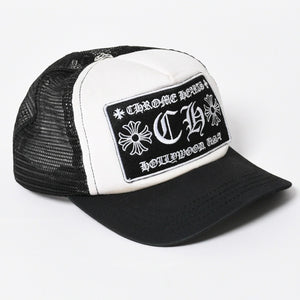 CHROME HEARTS クロムハーツ TRUCKER CAP トラッカーキャップ OS 53-60cm ブラック ホワイト メッシュ 美品 中古 4a007956
