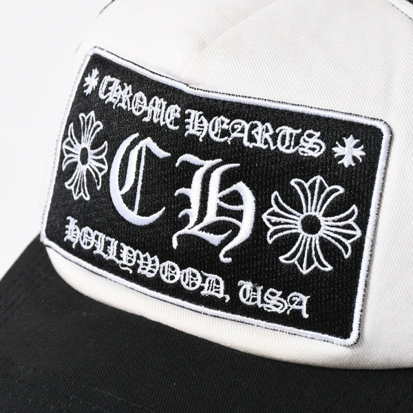 CHROME HEARTS クロムハーツ TRUCKER CAP トラッカーキャップ OS 53-60cm ブラック ホワイト メッシュ 美品 中古 4a007956