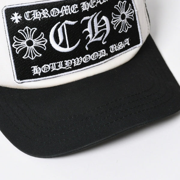CHROME HEARTS クロムハーツ TRUCKER CAP トラッカーキャップ OS 53-60cm ブラック ホワイト メッシュ 美品 中古 4a007956