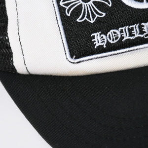 CHROME HEARTS クロムハーツ TRUCKER CAP トラッカーキャップ OS 53-60cm ブラック ホワイト メッシュ 美品 中古 4a007956