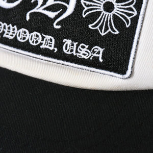 CHROME HEARTS クロムハーツ TRUCKER CAP トラッカーキャップ OS 53-60cm ブラック ホワイト メッシュ 美品 中古 4a007956