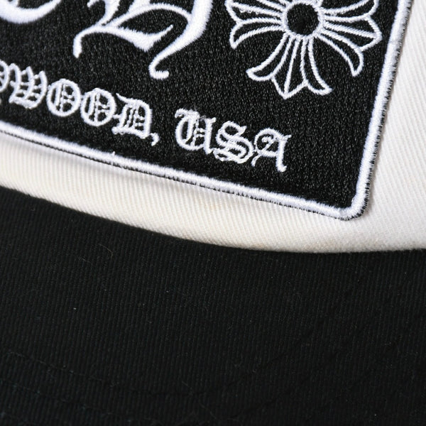 CHROME HEARTS クロムハーツ TRUCKER CAP トラッカーキャップ OS 53-60cm ブラック ホワイト メッシュ 美品 中古 4a007956