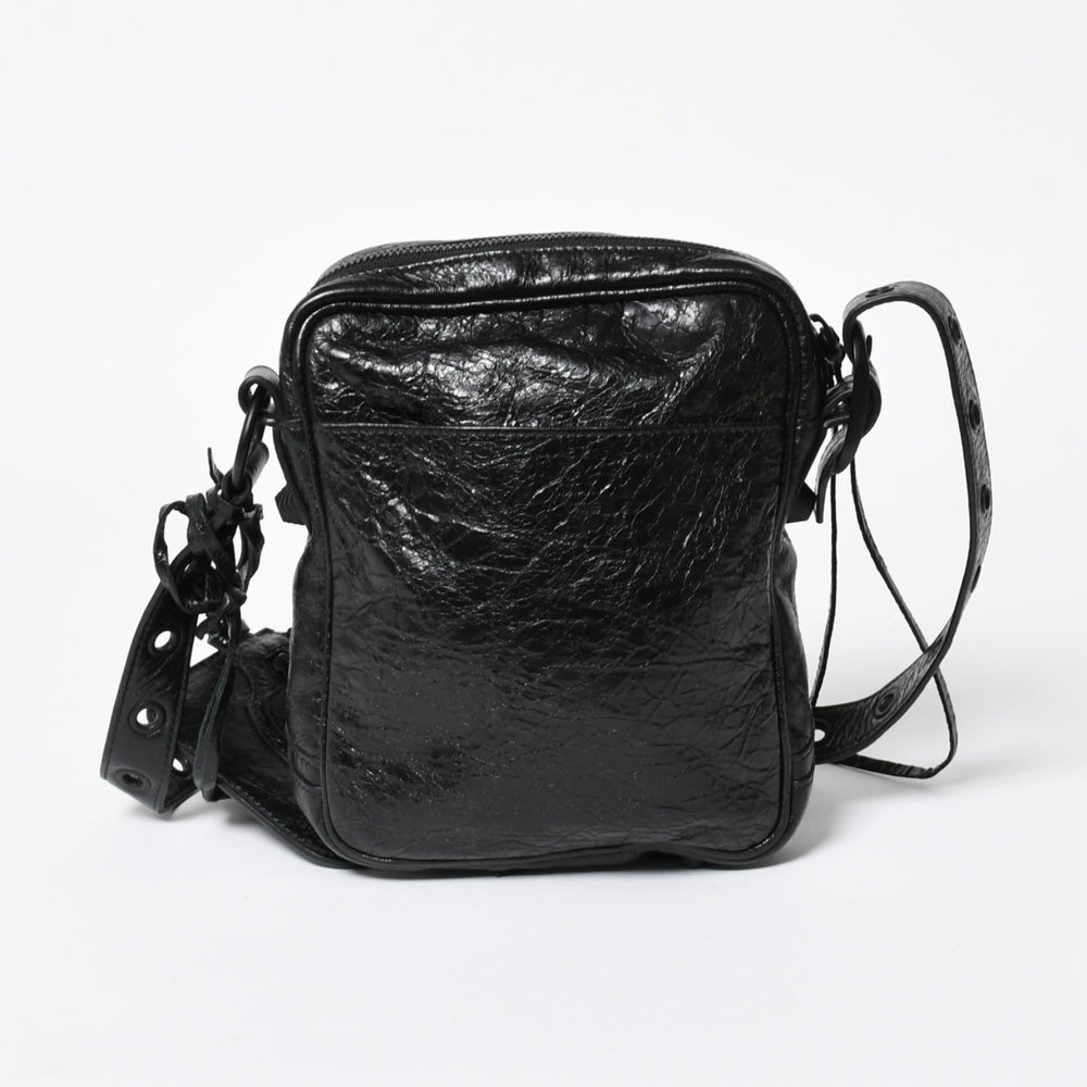 極美品 BALENCIAGA バレンシアガ ル カゴール ショルダーバッグ 719065 レザー ブラック 現行 中古 4a008218