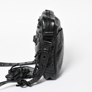 極美品 BALENCIAGA バレンシアガ ル カゴール ショルダーバッグ 719065 レザー ブラック 現行 中古 4a008218
