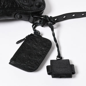 極美品 BALENCIAGA バレンシアガ ル カゴール ショルダーバッグ 719065 レザー ブラック 現行 中古 4a008218