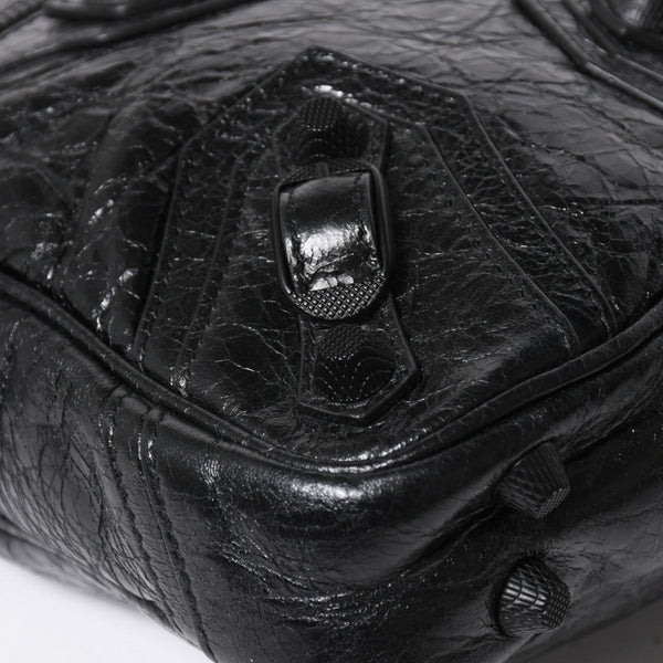 極美品 BALENCIAGA バレンシアガ ル カゴール ショルダーバッグ 719065 レザー ブラック 現行 中古 4a008218