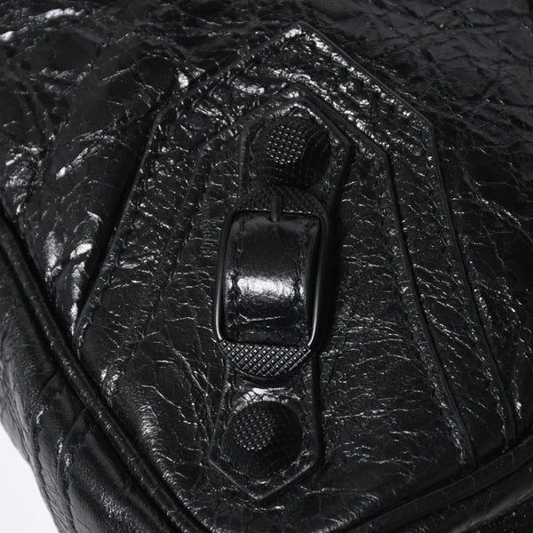 極美品 BALENCIAGA バレンシアガ ル カゴール ショルダーバッグ 719065 レザー ブラック 現行 中古 4a008218