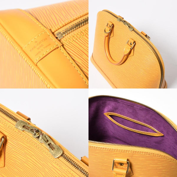 LOUIS VUITTON ルイヴィトン アルマ ハンドバッグ M52419 エピレザー タッシリイエロー シルバー金具 美品 中古 4a007873