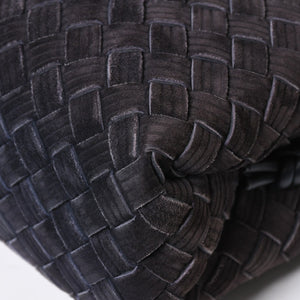 極美品 BOTTEGA VENETA ボッテガヴェネタ ショルダーバッグ レザー スエード イントレチャート ブラック ゴールド金具 4a007866