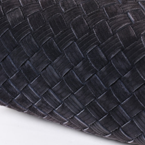 極美品 BOTTEGA VENETA ボッテガヴェネタ ショルダーバッグ レザー スエード イントレチャート ブラック ゴールド金具 4a007866