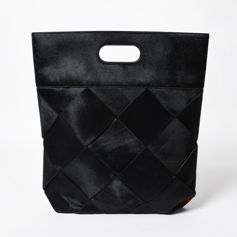 New and unused BOTTEGA VENETA Haraco Intrecciato B08226780G Black Brown Silver Hardware Used 4a007865