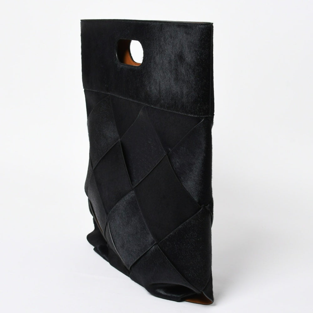 New and unused BOTTEGA VENETA Haraco Intrecciato B08226780G Black Brown Silver Hardware Used 4a007865
