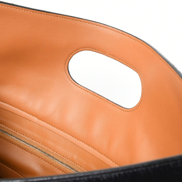 新品未使用品 BOTTEGA VENETA ボッテガヴェネタ ハラコ イントレチャート B08226780G ブラック ブラウン シルバー金具 中古 4a007865
