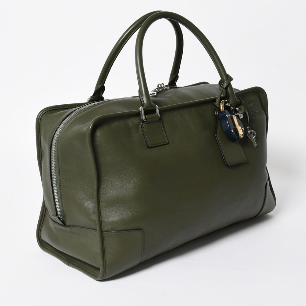 Like new item LOEWE Amazona 44 Anagram Amazona 44 Anagram Handbag Khaki 061506 Used 4a008224