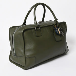 新品同様品 LOEWE ロエベ アマゾナ 44 アナグラム Amazona 44 Anagram ハンドバッグ カーキ 061506 中古 4a008224
