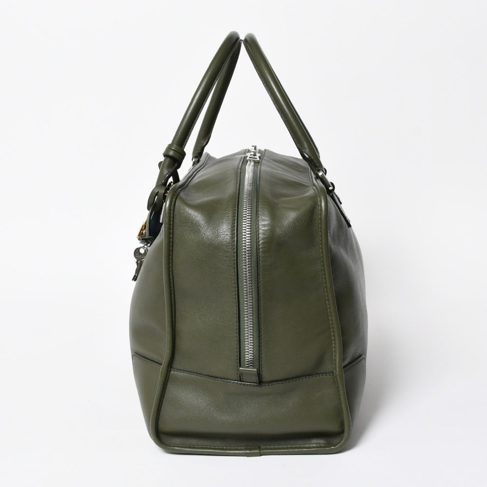 新品同様品 LOEWE ロエベ アマゾナ 44 アナグラム Amazona 44 Anagram ハンドバッグ カーキ 061506 中古 4a008224