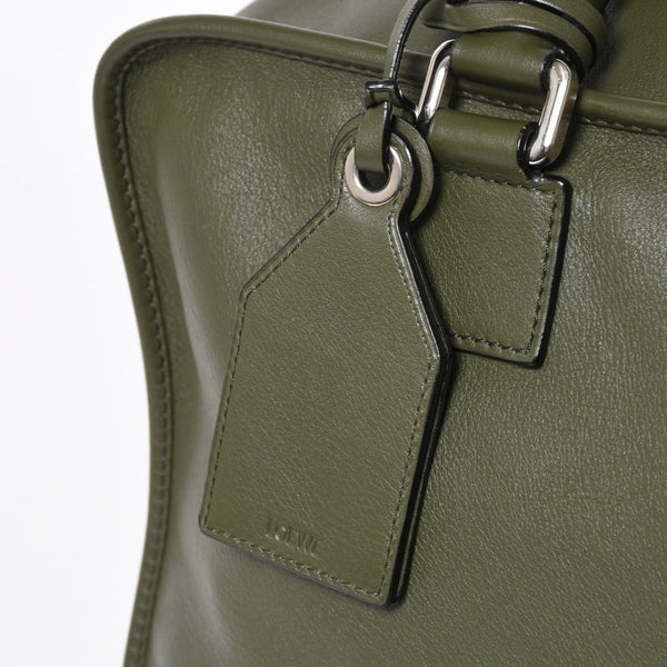 新品同様品 LOEWE ロエベ アマゾナ 44 アナグラム Amazona 44 Anagram ハンドバッグ カーキ 061506 中古 4a008224