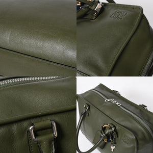 新品同様品 LOEWE ロエベ アマゾナ 44 アナグラム Amazona 44 Anagram ハンドバッグ カーキ 061506 中古 4a008224