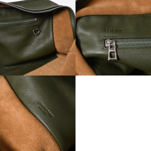 新品同様品 LOEWE ロエベ アマゾナ 44 アナグラム Amazona 44 Anagram ハンドバッグ カーキ 061506 中古 4a008224