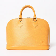 LOUIS VUITTON ルイヴィトン アルマ ハンドバッグ M52419 エピレザー タッシリイエロー シルバー金具 美品 中古 4a007873