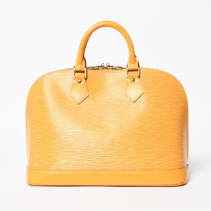 LOUIS VUITTON ルイヴィトン アルマ ハンドバッグ M52419 エピレザー タッシリイエロー シルバー金具 美品 中古 4a007873