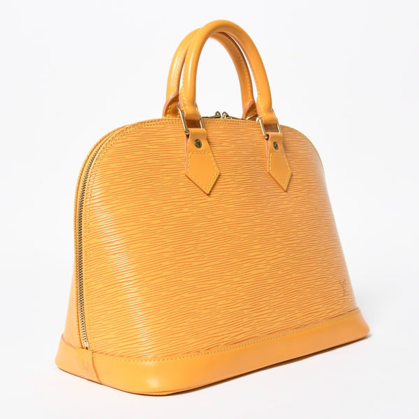 LOUIS VUITTON ルイヴィトン アルマ ハンドバッグ M52419 エピレザー タッシリイエロー シルバー金具 美品 中古 4a007873