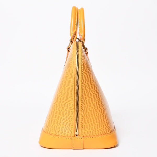 LOUIS VUITTON ルイヴィトン アルマ ハンドバッグ M52419 エピレザー タッシリイエロー シルバー金具 美品 中古 4a007873