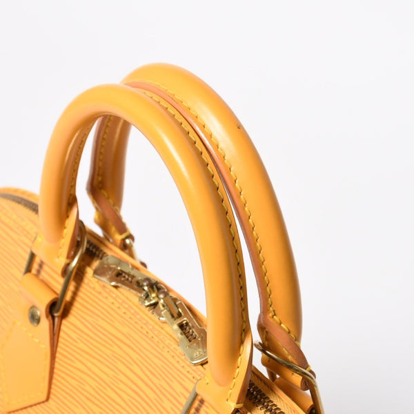 LOUIS VUITTON ルイヴィトン アルマ ハンドバッグ M52419 エピレザー タッシリイエロー シルバー金具 美品 中古 4a007873