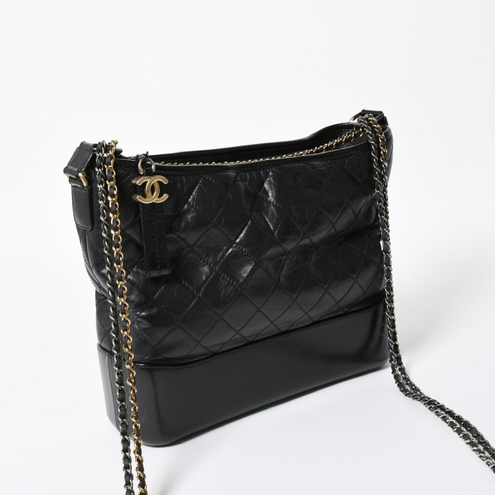 極美品 CHANEL シャネル ガブリエル ドゥ シャネル ラージ ホーボーチェーンショルダーバッグ A93824 25番台 ココマーク 中古 4a007878