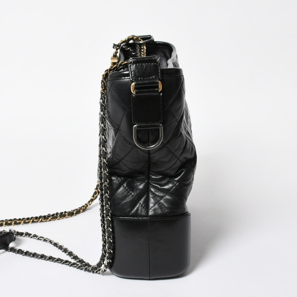 極美品 CHANEL シャネル ガブリエル ドゥ シャネル ラージ ホーボーチェーンショルダーバッグ A93824 25番台 ココマーク 中古 4a007878