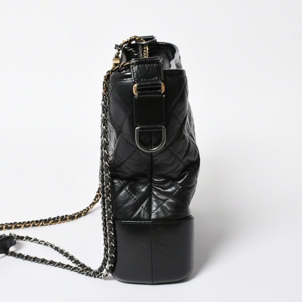 極美品 CHANEL シャネル ガブリエル ドゥ シャネル ラージ ホーボーチェーンショルダーバッグ A93824 25番台 ココマーク 中古 4a007878