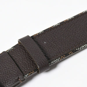 新品同様品 GOYARD ゴヤール ベルト トリトン・ベルト TRITON100CL05TY01P ブラック ブラウン シルバー金具 100cm 中古 4a007971