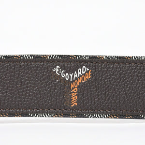 新品同様品 GOYARD ゴヤール ベルト トリトン・ベルト TRITON100CL05TY01P ブラック ブラウン シルバー金具 100cm 中古 4a007971