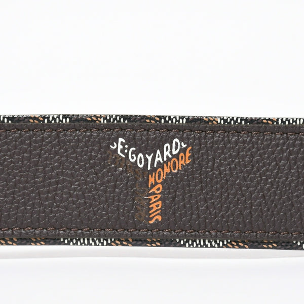 新品同様品 GOYARD ゴヤール ベルト トリトン・ベルト TRITON100CL05TY01P ブラック ブラウン シルバー金具 100cm 中古 4a007971