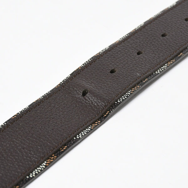 新品同様品 GOYARD ゴヤール ベルト トリトン・ベルト TRITON100CL05TY01P ブラック ブラウン シルバー金具 100cm 中古 4a007971