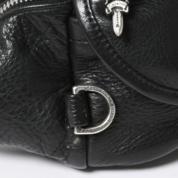 極美品 CHROME HEARTS クロムハーツ #1 SNAT PACK スナットパック ガンスリンガーベルトウエストバッグ ブラック シルバー金具 中古 4a007951