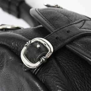 極美品 CHROME HEARTS クロムハーツ #1 SNAT PACK スナットパック ガンスリンガーベルトウエストバッグ ブラック シルバー金具 中古 4a007951