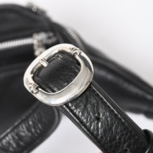 極美品 CHROME HEARTS クロムハーツ #1 SNAT PACK スナットパック ガンスリンガーベルトウエストバッグ ブラック シルバー金具 中古 4a007951
