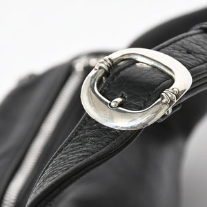極美品 CHROME HEARTS クロムハーツ #1 SNAT PACK スナットパック ガンスリンガーベルトウエストバッグ ブラック シルバー金具 中古 4a007951